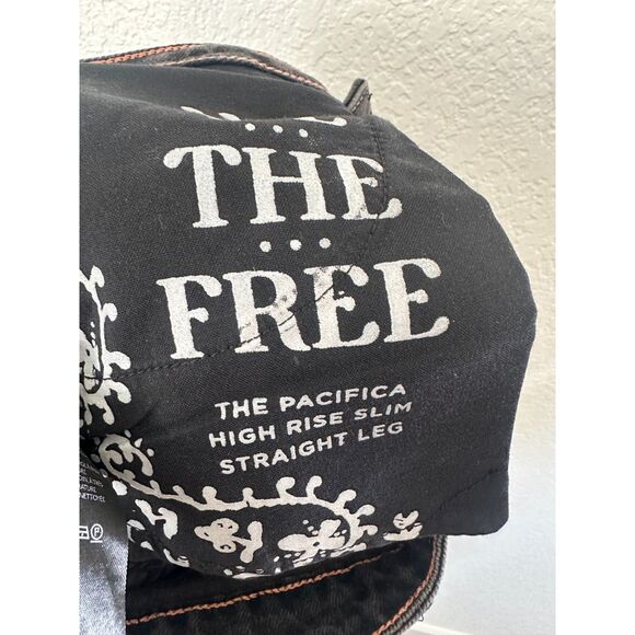 We The Free The Pacifica High Rise Slim Straight Leg Jeans Black Sz 26 - Picture 8 of 10